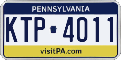 PA license plate KTP4011