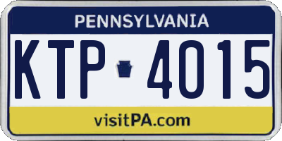 PA license plate KTP4015