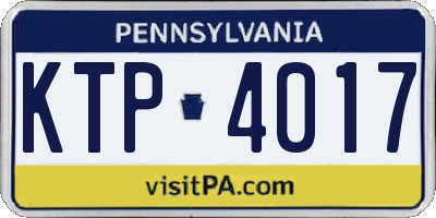 PA license plate KTP4017