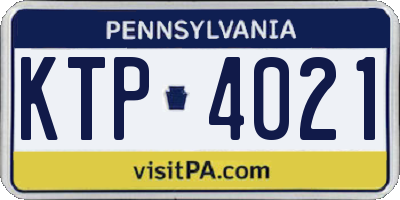 PA license plate KTP4021