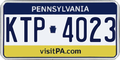 PA license plate KTP4023