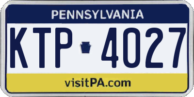 PA license plate KTP4027