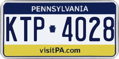 PA license plate KTP4028