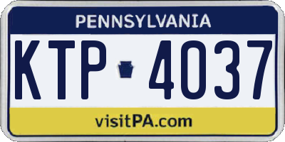 PA license plate KTP4037