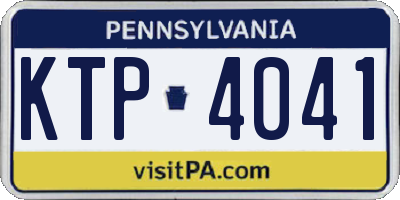 PA license plate KTP4041