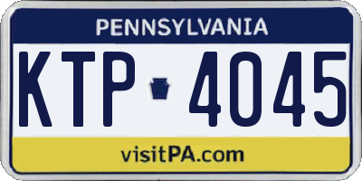PA license plate KTP4045