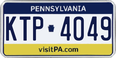PA license plate KTP4049