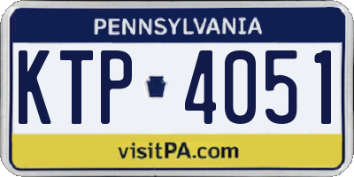 PA license plate KTP4051