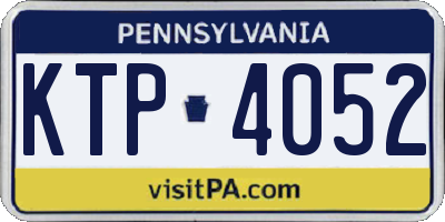 PA license plate KTP4052