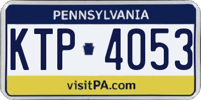 PA license plate KTP4053