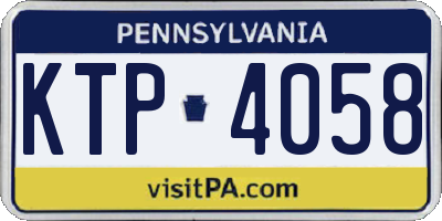 PA license plate KTP4058