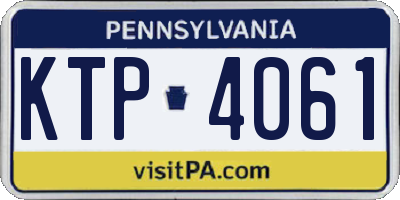 PA license plate KTP4061