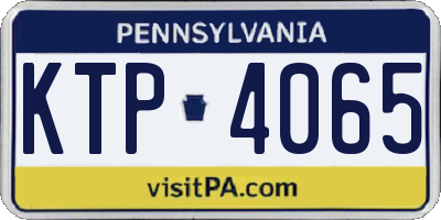 PA license plate KTP4065