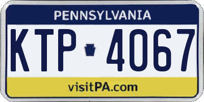 PA license plate KTP4067