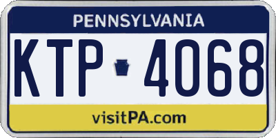 PA license plate KTP4068