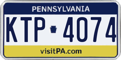 PA license plate KTP4074