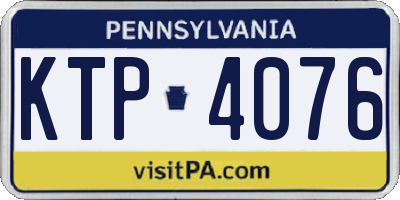 PA license plate KTP4076
