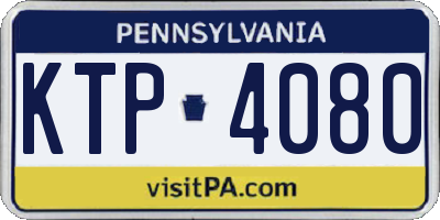 PA license plate KTP4080