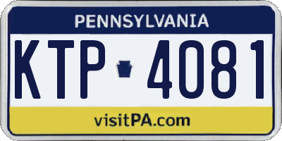 PA license plate KTP4081