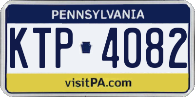 PA license plate KTP4082