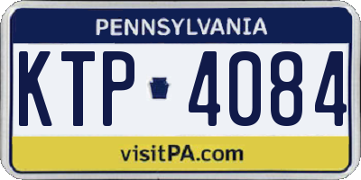 PA license plate KTP4084