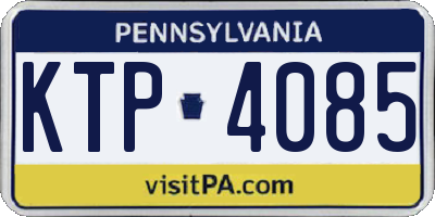 PA license plate KTP4085