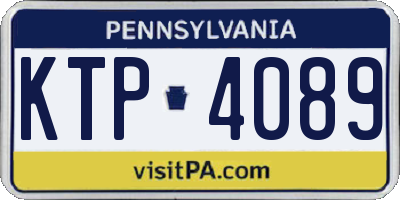 PA license plate KTP4089