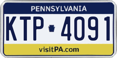 PA license plate KTP4091