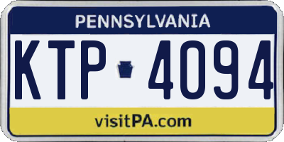 PA license plate KTP4094