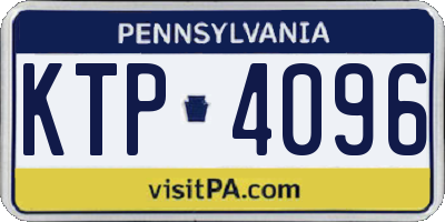 PA license plate KTP4096