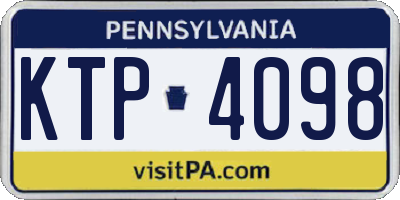 PA license plate KTP4098