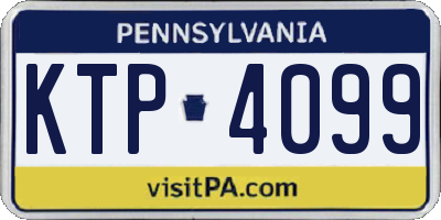 PA license plate KTP4099