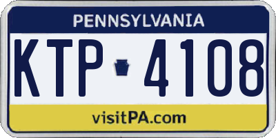 PA license plate KTP4108