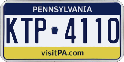 PA license plate KTP4110