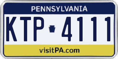 PA license plate KTP4111