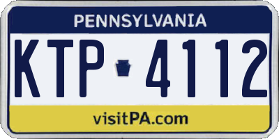 PA license plate KTP4112