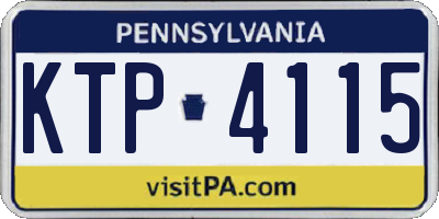 PA license plate KTP4115