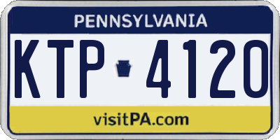 PA license plate KTP4120