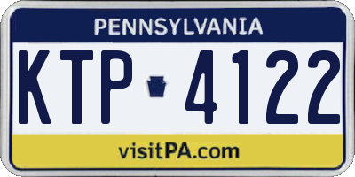 PA license plate KTP4122
