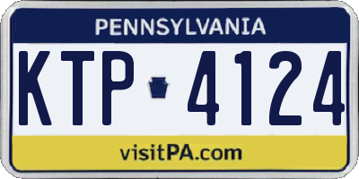 PA license plate KTP4124