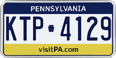 PA license plate KTP4129