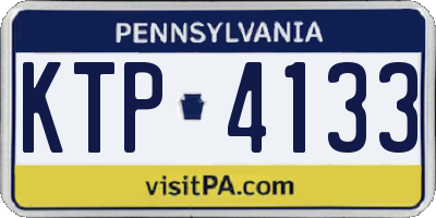 PA license plate KTP4133