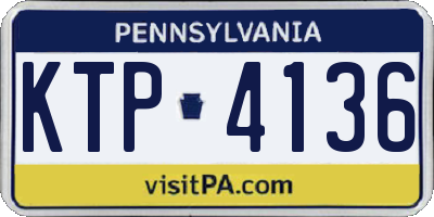 PA license plate KTP4136