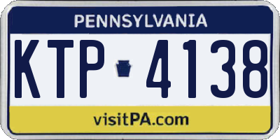 PA license plate KTP4138