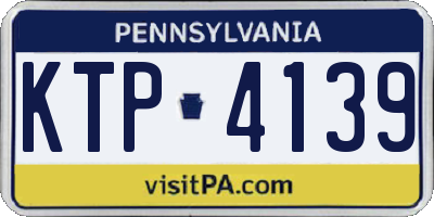 PA license plate KTP4139