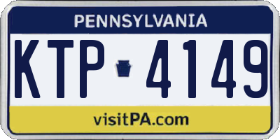 PA license plate KTP4149