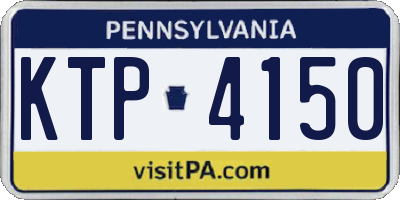 PA license plate KTP4150