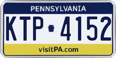 PA license plate KTP4152