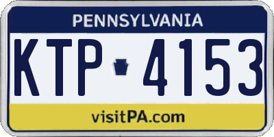 PA license plate KTP4153
