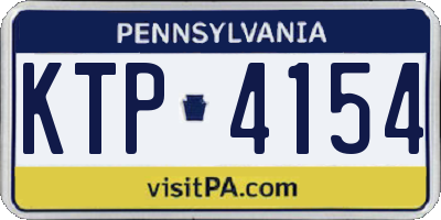 PA license plate KTP4154